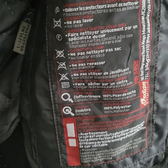 Indian Motorcycle S leather riding jacket - Picture 2 of 10